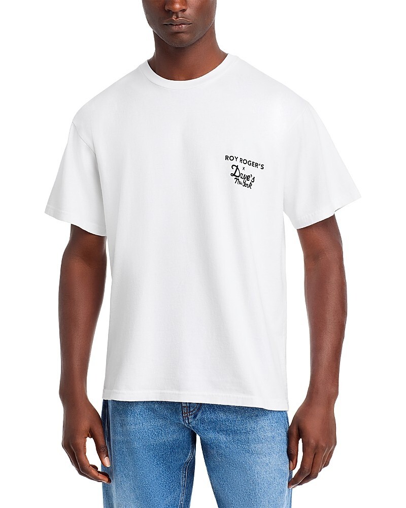 Roy Roger's X Dave's New York Industrial Print Tee Men's M White Crew Neck S/S - Picture 1 of 16
