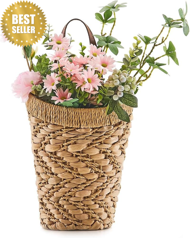 Handwoven Front Door Basket, Wall-Mounted Storage and Decorative Baskets Can Be