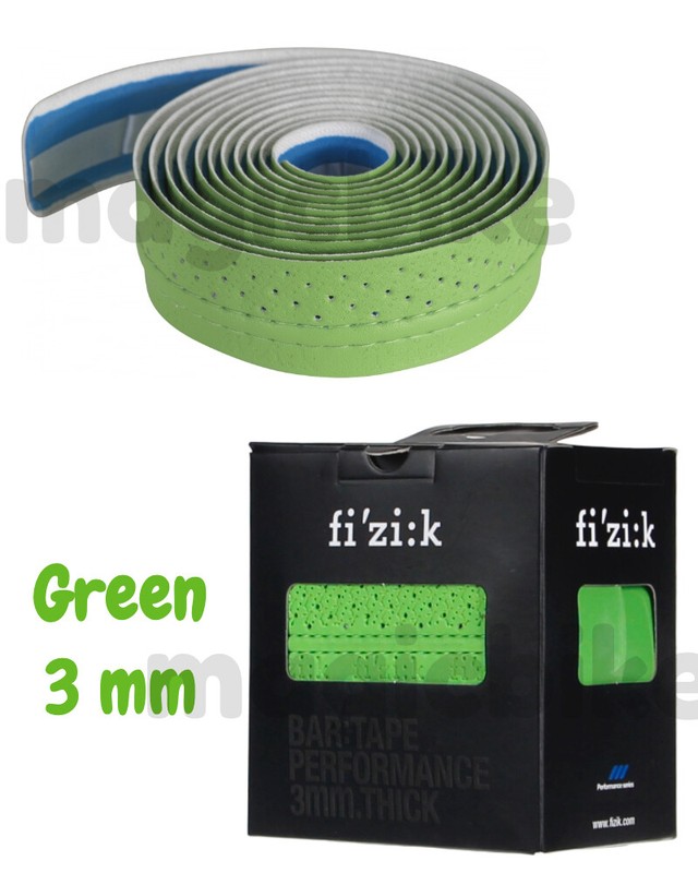 Genuine Fizik Performance Thick Classic Green 3mm Bar Tape NEW