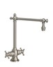 Waterstone 1850-PC Towson Bar Faucet - Cross Handles, Polished Copper