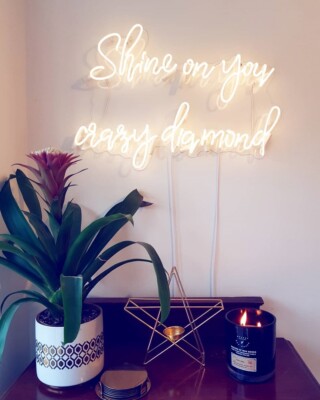 Dimmable 20''x13'' Shine On You Crazy Diamond Acrylic Neon Sign Light Party L1853
