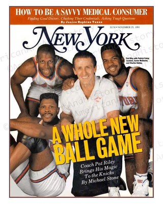 NVTNY Knicks on NY Magazine Pat Riley Patrick Ewing Oakley Photo Print Poster