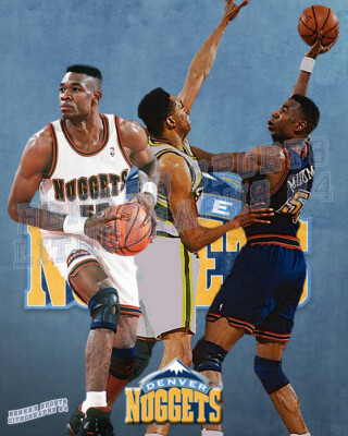 Denver Nuggets Lithograph print of Dikembe Mutombo 2020