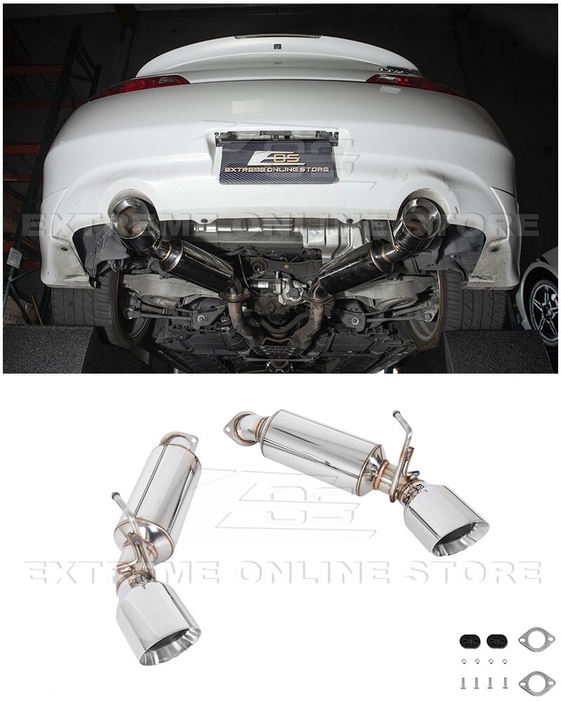 For 08-13 Infiniti G37 Coupe T-304 Muffler Axle Back 4.5