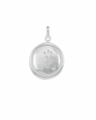 Kendra Scott Charm Pisces Silver Zodiac Coin Constellation