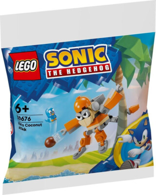 Lego Sonic the Hedgehog Kiki's Coconut Attack 30676 Poly Bag Set New Sealed 2024