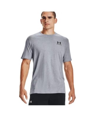 - Under Armour Sportstyle Left Chest Maglia Maniche Corte Uomo, Steel Light Heat