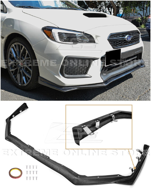 For 15-21 Subaru Wrx Sti | Jdm V-limited Carbon Fiber Front Bumper Lip Splitter