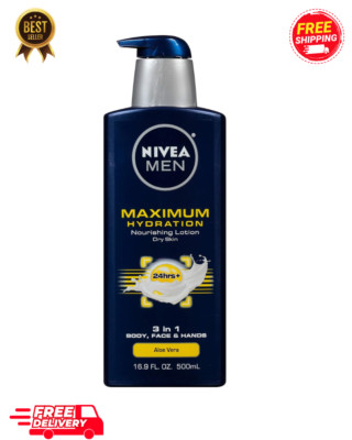 NIVEA Men Maximum Hydration 3 in 1 Nourishing Lotion 16.9 Fl Oz Pack of 1 US