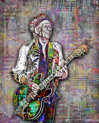 Dekoration Keith Richards Gitarren Kunst Poster A3 Grosse Mobel Wohnen Elin Pens Ac Id