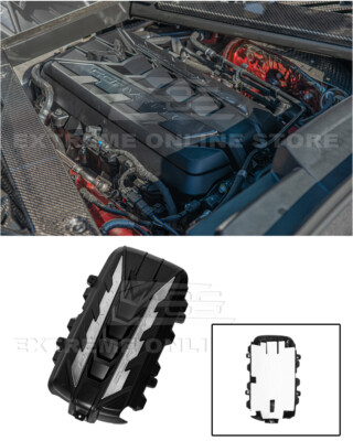 For 20-Up Corvette C8 Coupe | Factory Style ABS Plastic Black LT2 Engine Cover