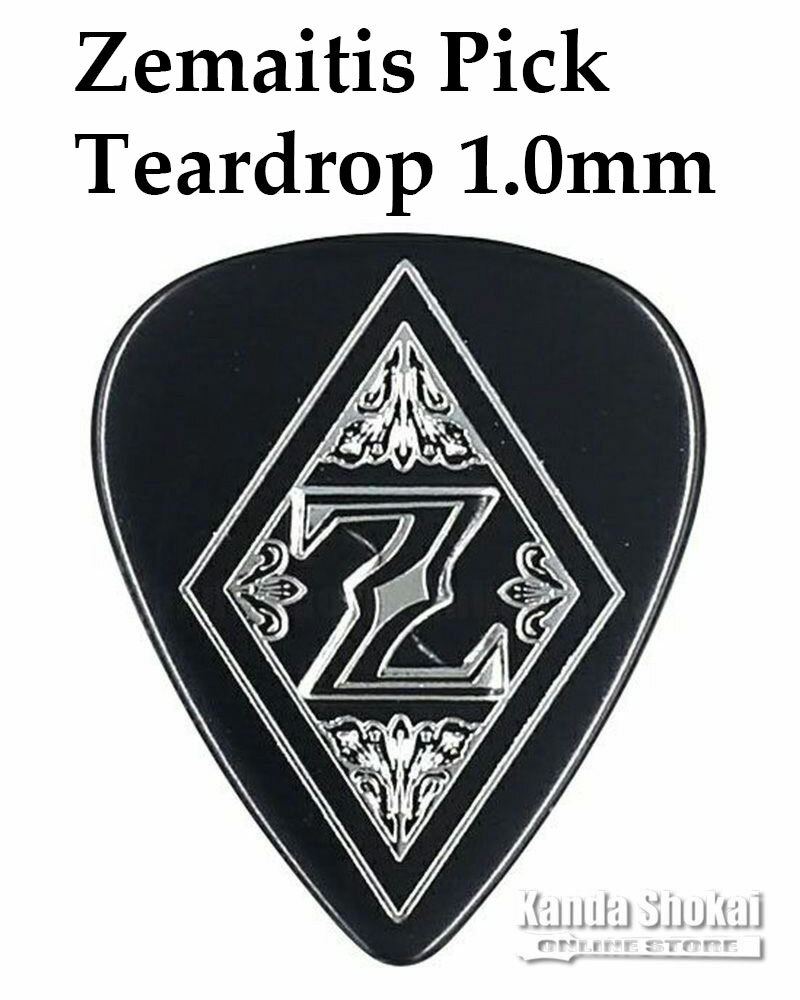 武具 ZETMAN Zemaitis Pick ZP04 TD Black Pack of 20 Teardrop Heavy 1.0mm