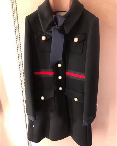 Pre-owned Handmade Custom Made To Order Removable Bow Woolblend Fitted Overcoat Coat Plus1x-10xy985 In Black