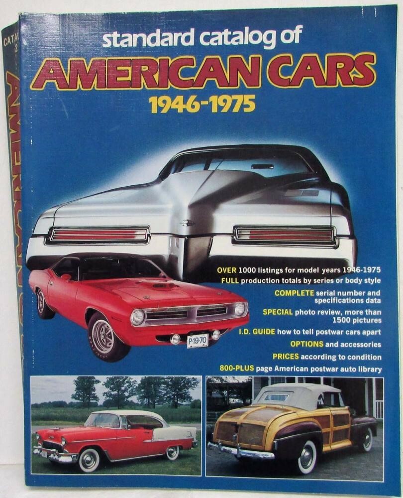 standard catalog of AMERICAN CARS 2冊USED 1946-1975 Standard Catalog of American Cars - Second Edition