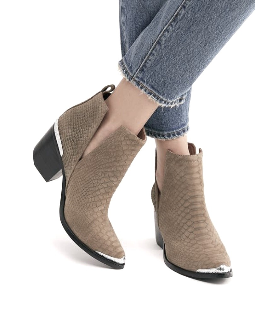 

Сапоги Free People Jeffrey Campbell Hunt The Plains из темно-серой текстурированной замши 7 НОВИНКА, Taupe, pull on
