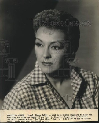 1957 Press Photo Actress Nancy Kelly in ''The Third Skin'' on CBS Television