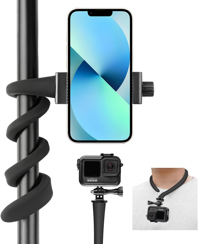 Flex Mount Stroller Phone Holder Selfie Stick Gooseneck for Treadmill Bike Sh...