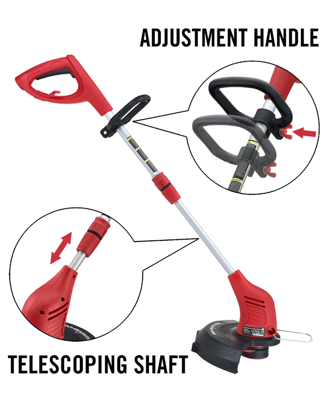 Powersmart 13 in Corded Electric String Trimmer Weed Grass Wacker Lawn Yard Edge
