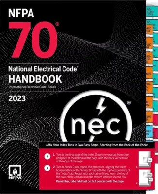 NFPA 70, National Electrical Code Handbook, 2023 Edition, with Tabs Hardcover