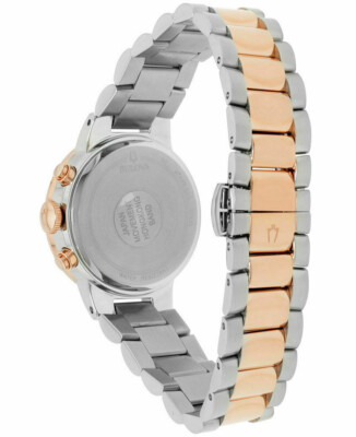 Pre-owned Bulova Multicolour Womens Chronograph Watch 98w210