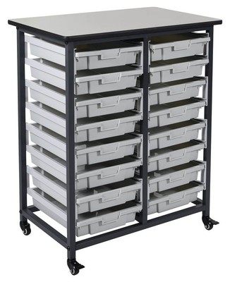 Double Row Mobile Bin Storage Unit [ID 3471499]