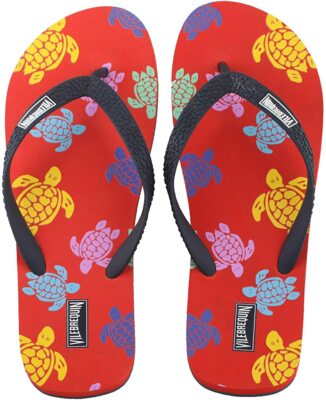 Vilebrequin Coppa Multicolor Turtles Flip Flops Men's Size 37/38 or US 3/4 NWT
