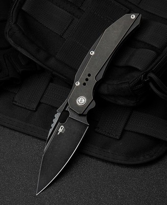 Bestech Knives Exploit Framelock Black SW Folding Pocket Knife - BT2005C 