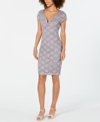 New $89 Connected Apparel  Women's Short Short Sleeve V-Neck Sheath Dress A4791