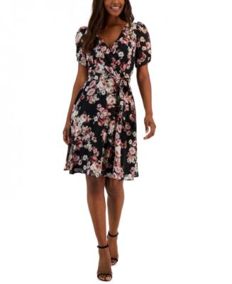New $79 Connected Apparel  Women's Knee Length Short Sleeve   Dress A3158