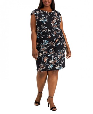 New $79 Connected Apparel  Women's Knee Length Sleeveless Sheath Dress A4506