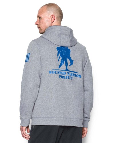 

[1276950-025] Мужская толстовка с капюшоном Under Armour WWP, True gray heather-ultra blue