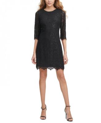 $118 Kensie 4 Women's Short Half Sleeve Boat Neck Sheath Dress D175