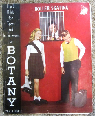 Vintage Botany Brand Yarns Roller Skating Hand Knit Book, Vol-X, Dated 1947