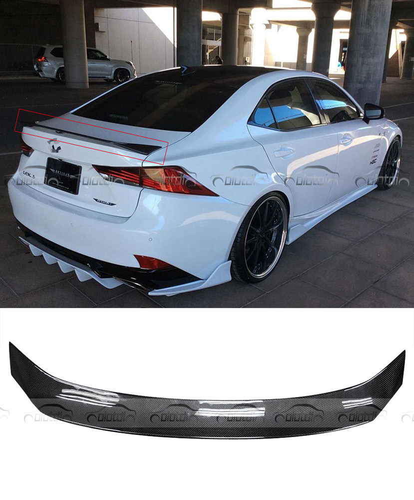 Carbon Fiber Fits For LEXUS IS250 IS300 F Sport Rear Trunk Spoiler Wing