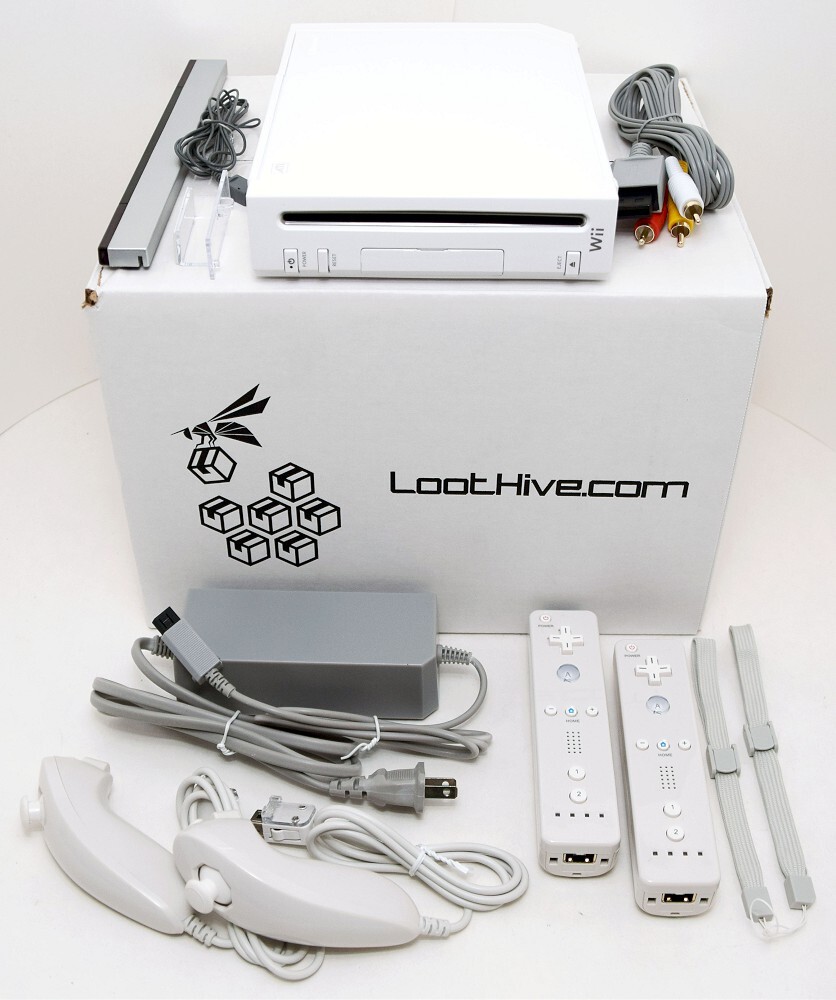 『ソフト5本コントローラー2つ付』Wii RVL-001 Nintendo Wii Video Game System 2-REMOTE Bundle RVL-001