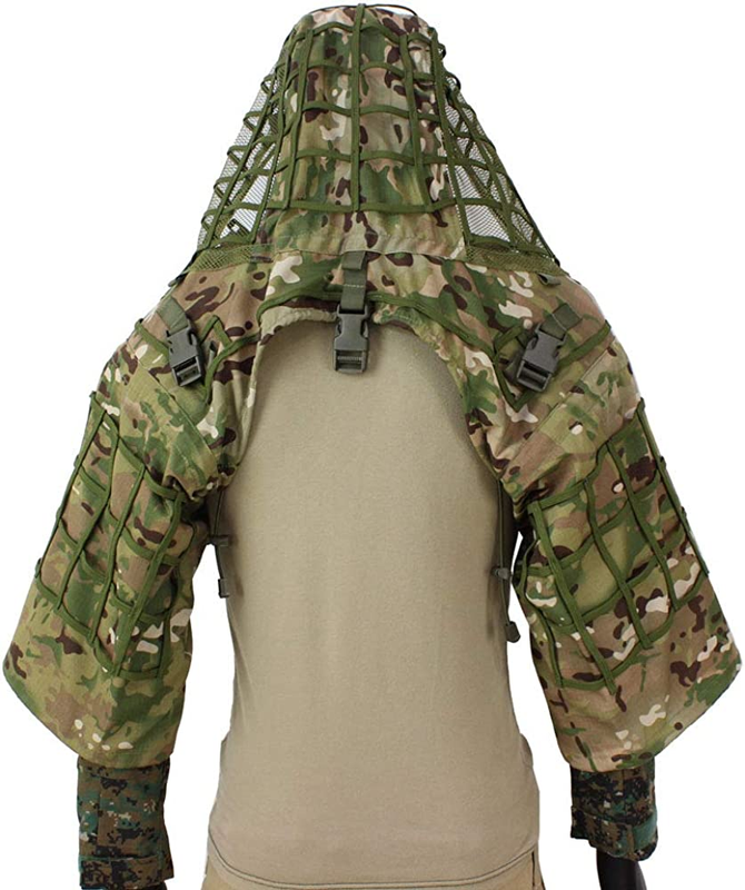 Sniper Ghillie Suit Foundation Ripstop Ghillie Viper Hood Camouflage Multicam