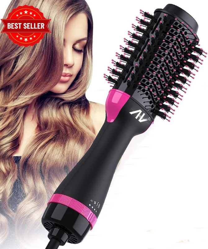 AU Plug Hot Air Brush, 1200W One Step Hair Dryer & Volumizer Hair Dryer & Volumi