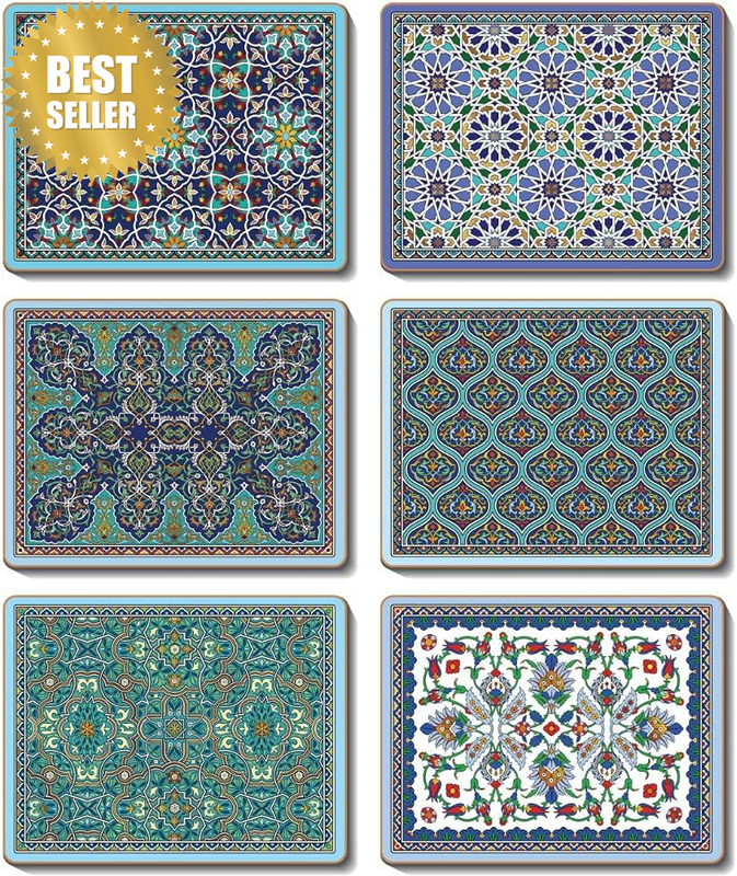 Dubai Placemats 6-Pieces Set, 34 X 26.5 Cm, Multicolor