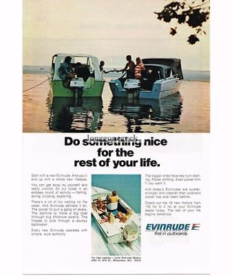 1973 Evinrude Outboard Motor Vintage Print Ad