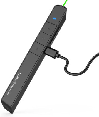 Norwii Presentation Clicker Green Light Pointer USB Rechargeable Wireless 