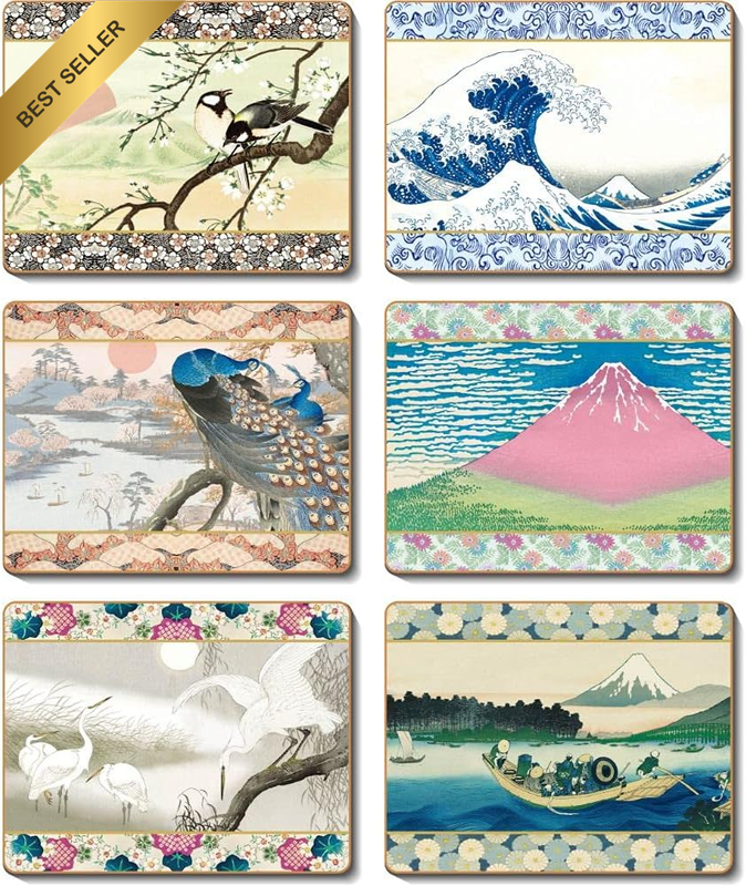 Japanese Landscapes Coasters 6 Pieces Set