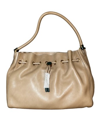 Salvatore Ferragamo NWT Simona Leather Large Drawstring Shoulder Tote Bag