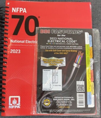 NFPA 70 NEC National Electrical Code 2023 SPIRAL + BBI Fast-Tabs 2023 USA STOCK
