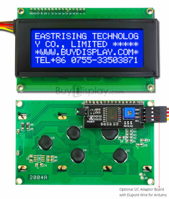 Blue IIC/I2C 2004 20x4 Character Serial LCD Module Display for Arduino w/Library