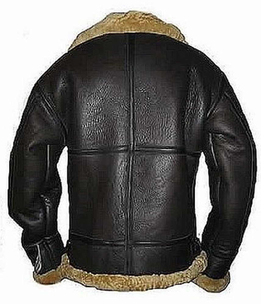 Pre-owned Infinity Men's Aviator B3 Ginger Real Shearling Sheepskin Bomber Flying Jacket