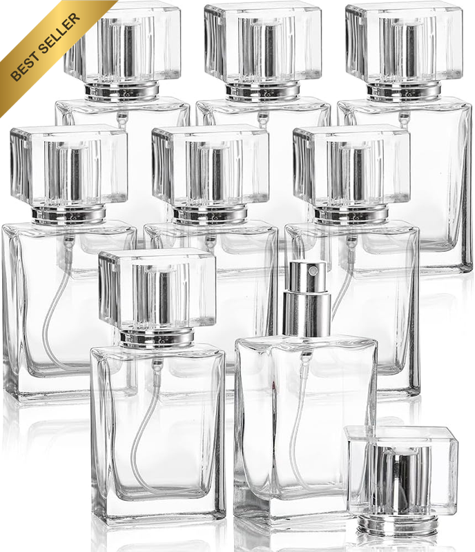 8-Pack Fine Mist Perfume Spray Bottles, 50Ml Clear Glass Cosmetic Spray Bottles,
