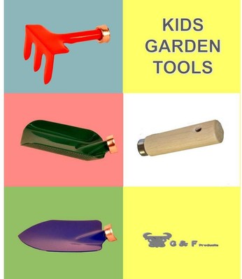 G and amp; F Outdoor Kids Garden Tool Set Metal Wood W/ Cotton Tote Machine