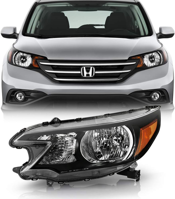 Black Housing Headlight Left Driver Side for 2012 2013 2014 Honda CR-V CRV