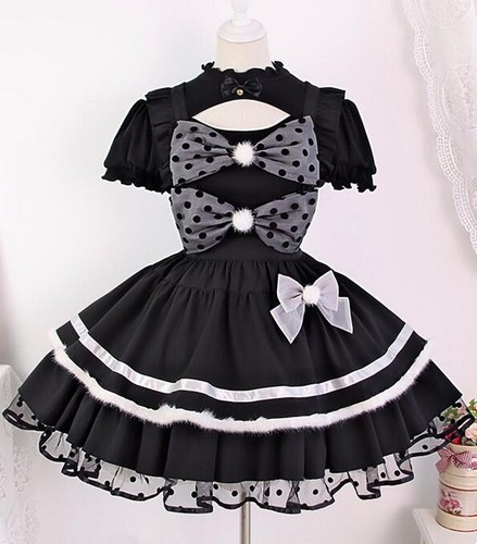 Pre-owned Handmade Custom Made To Order Lolita Bow Long-sleeved Retro Dress Suit Plus 1x-10x L981 In Pink