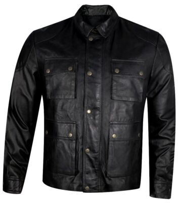 Bryan Mills Taken 3 Movie Liam Neeson Men's Black Leather Jacket Designers Style